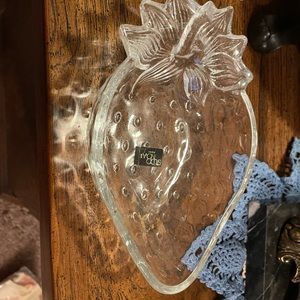 Studio Nova Strawberry Delight glass candy bowl dish vintage